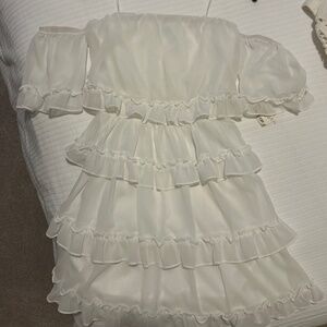 White off the shoulder dress